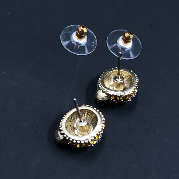 Betsey Johnson GT Pave Teddy Bear Stud Earrings - Picture 8 of 10